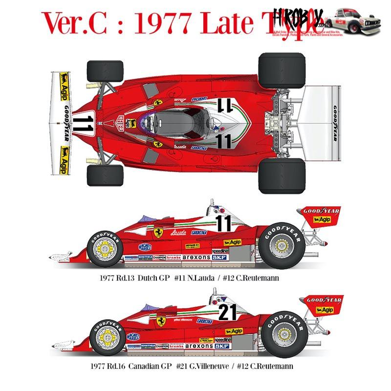 1:12 Ferrari 312T2 ’77 Ver.C : Rd.13 Dutch GP / Rd.16 Canadian GP | MFH ...