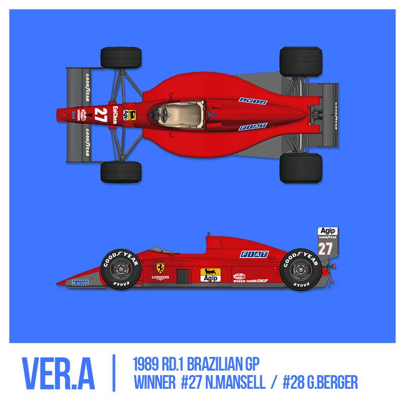 1:12 Ferrari F1-89 (640) Ver.A : Early Type (Full Multi Media Kit ...