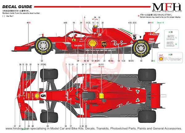 1:12 Ferrari SF71H Ver. A Rd.1 Australian GP / Rd.2 Bahrain GP | MFH ...
