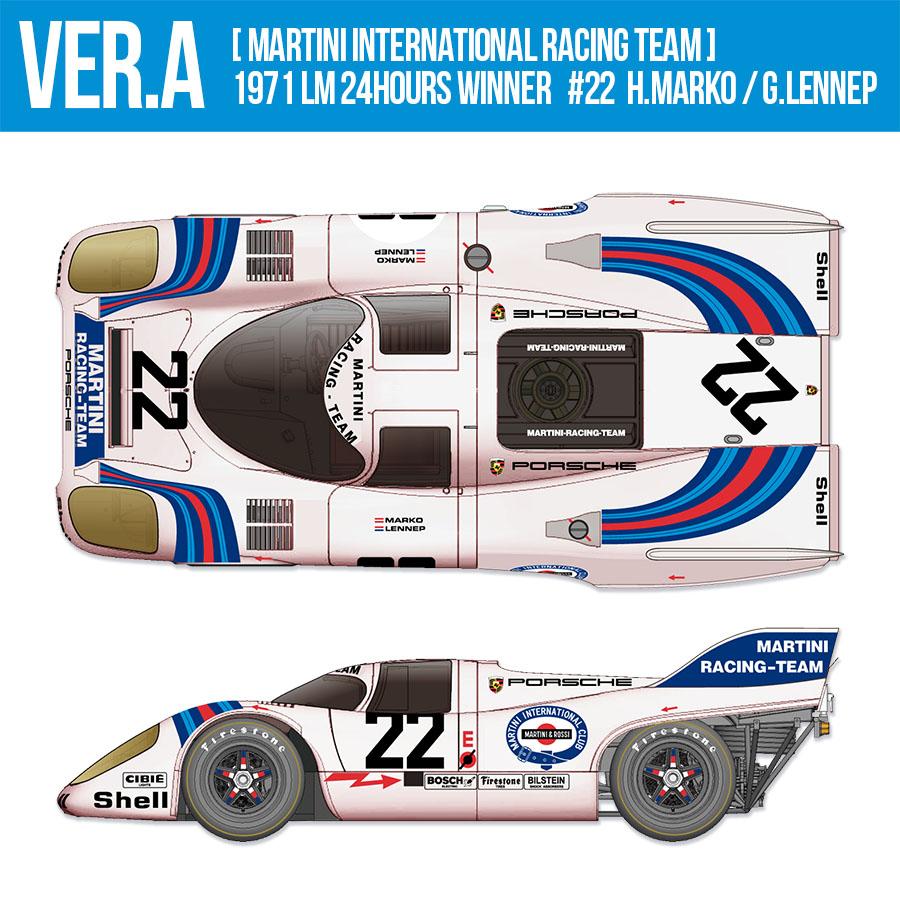 1:12 Porsche 917K Ver A 1971 LM 24 hours Winner [Martini International  Racing Team] #22 MFH K609 Model Factory Hiro
