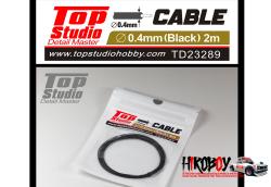 0.4mm Black Cable 2m