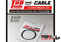 0.3mm Black Cable 2m
