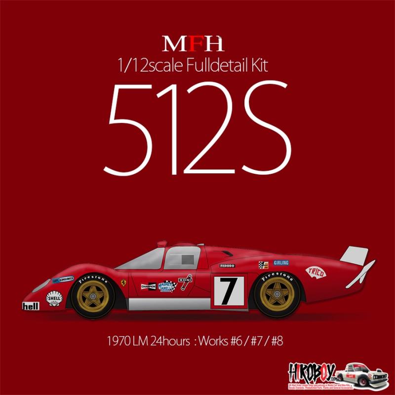 1:12 Ferrari 512S Full Detail Model Kit, MFH K804