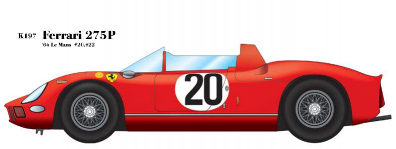Hiro #20 Mans 1964 Le Model Multi-Media K197 #22 Ferrari | Factory 275 1:24 P MFH Model | Kit detail Full