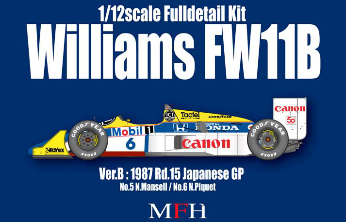 1/12 Maquette en Kit WILLIAMS FW11 model factory hiro K742