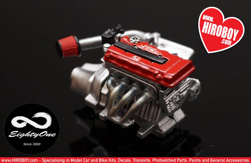 1:24 Honda B16 Engine Kit | F81-EK003 | Eightyone (Factory 81) model car engines wiring 
