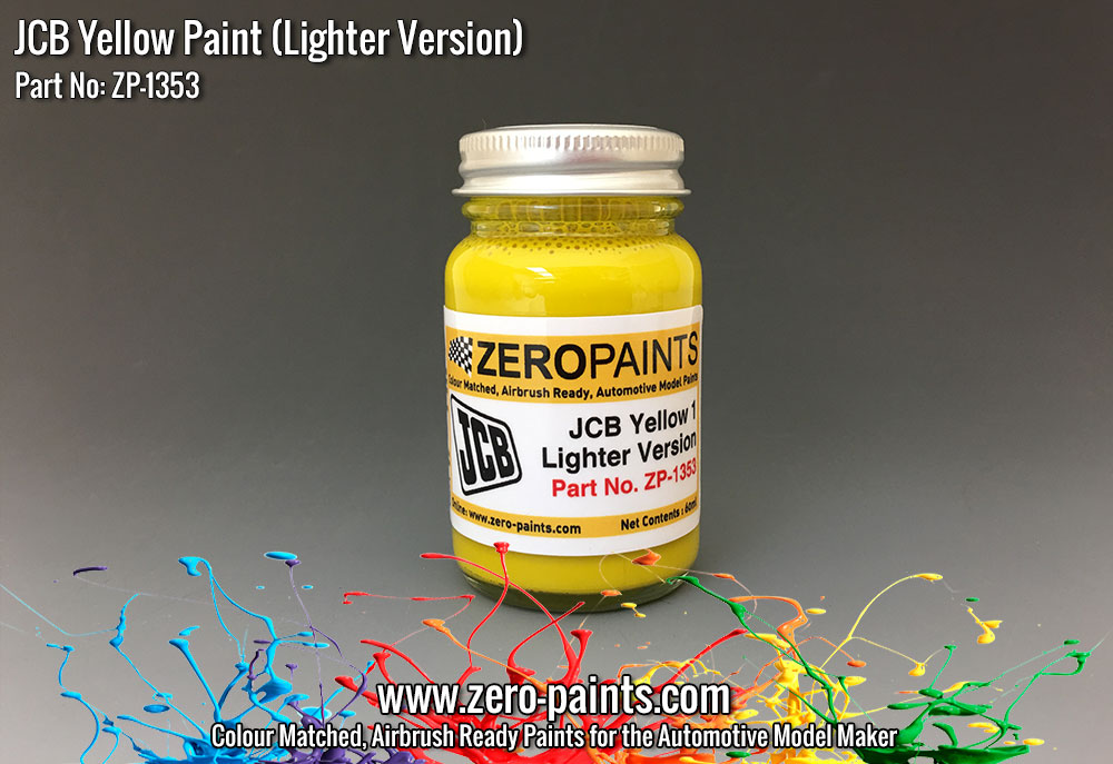 JCB Yellow (Lighter) Paint 60ml ZP1343 Zero Paints