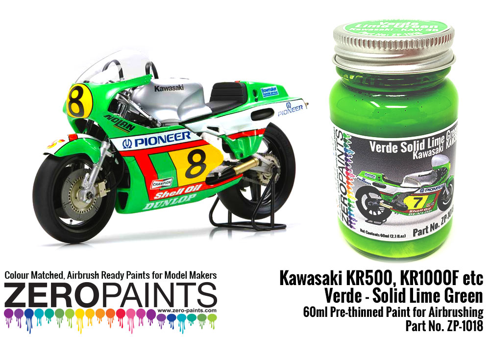 Kawasaki KR500, Lime Green KAW3B Paint | ZP-1018 | Zero
